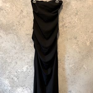 Black Mermaid Dress- size 4 strapless